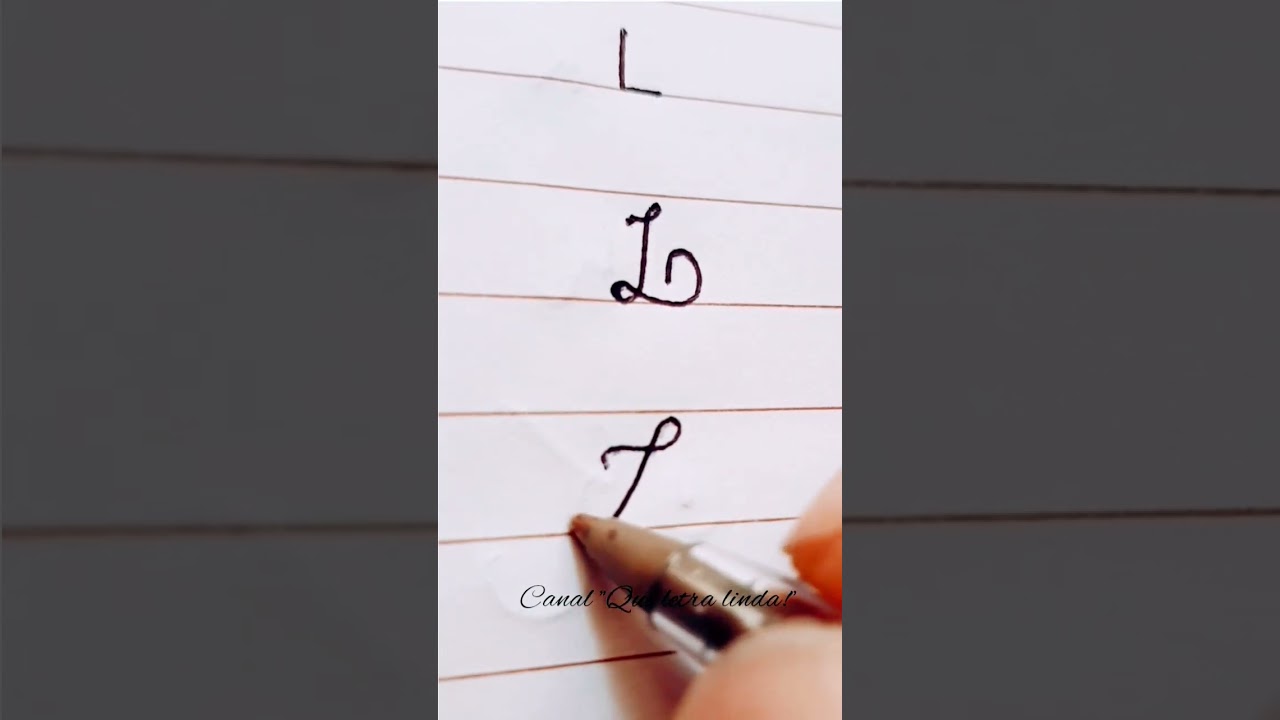 Três formas de escrever a letra "L"/ letra cursiva e letra de forma #caligrafia #calligraphy #shorts
