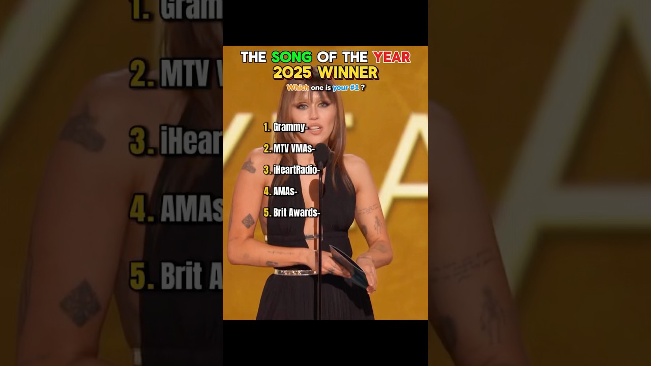 2025 every song of year winner #grammy #bensonboone #notlikeus #iheartradio