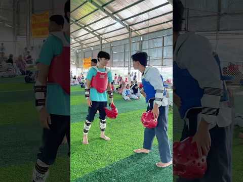 Adu sparing asli sampai bibir sobek😂 #drama #taekwondo #sparing  #komedi #lucu #shorts #ichaltkd