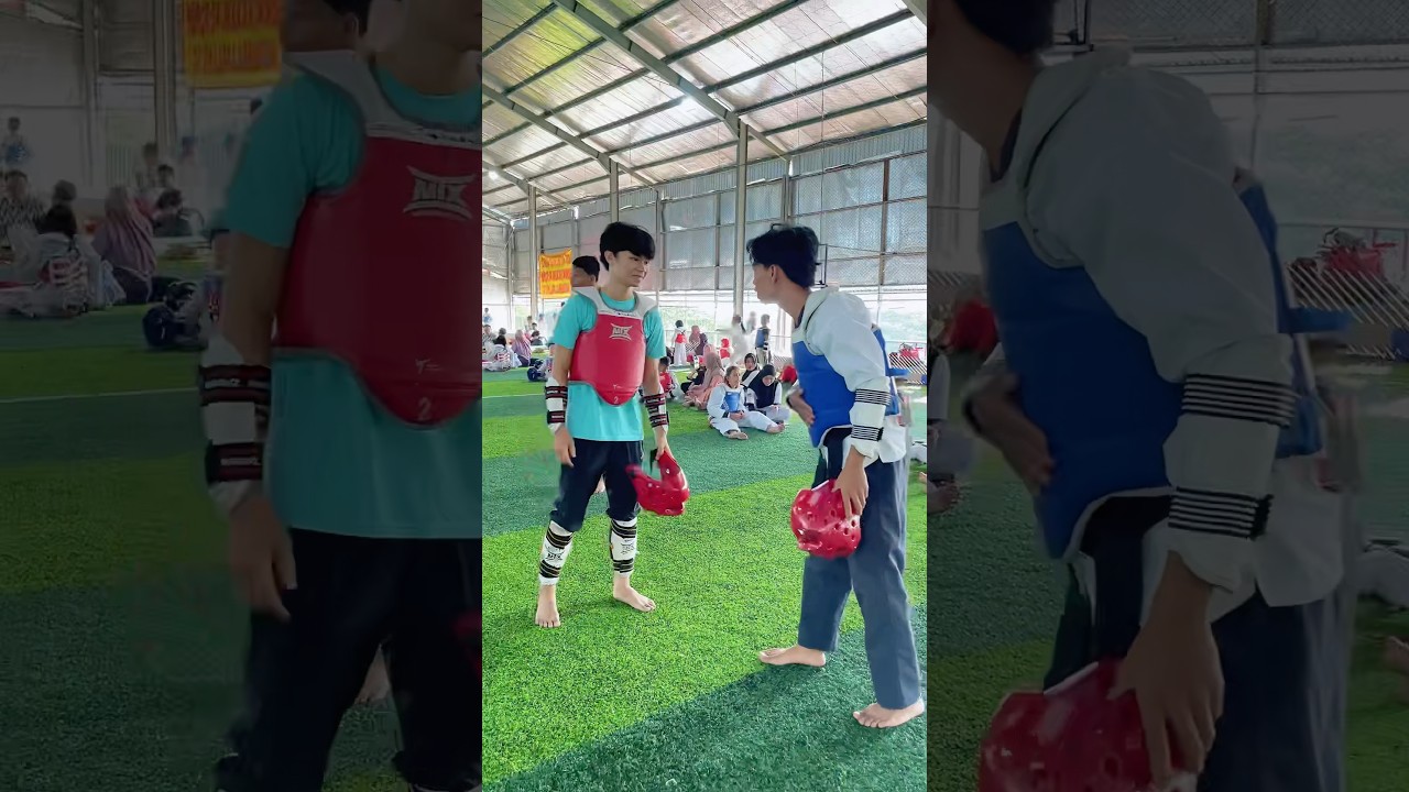 Adu Sparing Seru Sampai Bibir Sobek! 😂 #Taekwondo #Lucu