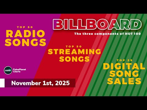 Billboard Radio Songs Top 50 + Streaming Top 50 + Digital Song Sales Top 25 (November 1st, 2025)