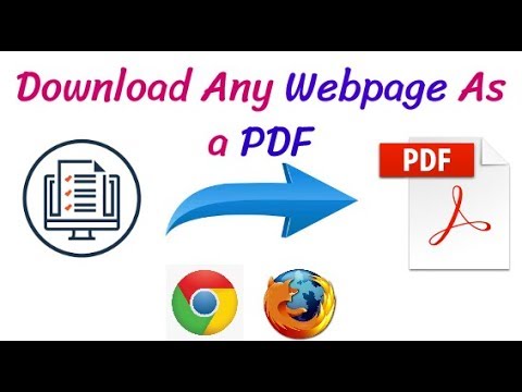 How To Save Complete Web Page as PDF in Chrome and Firefox Easily - Web Page to PDF