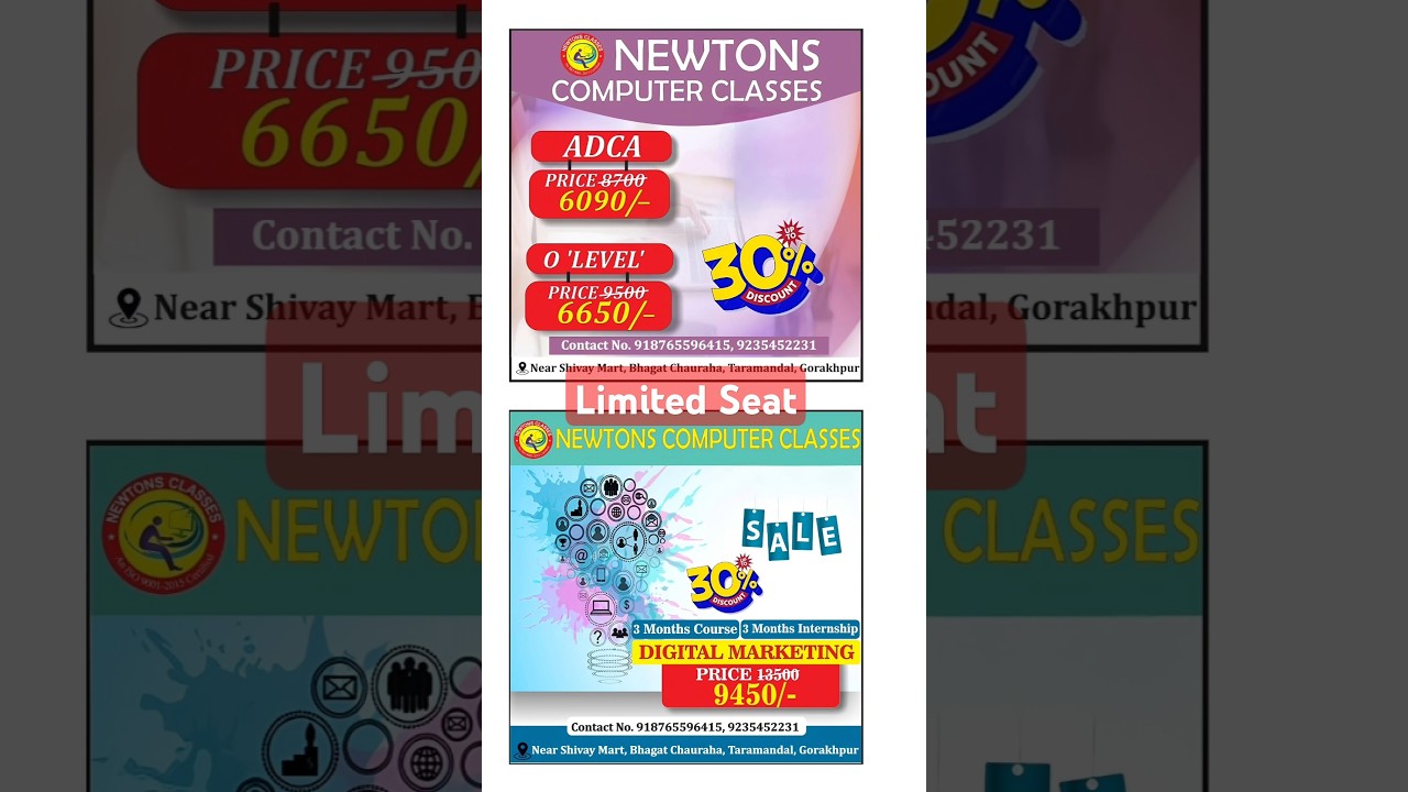 30% Off on DCA, ADCA & O-Level Courses in Gorakhpur 🎓