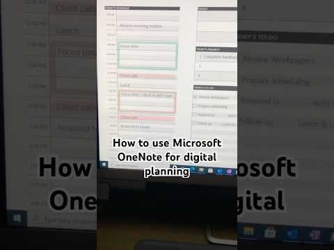 How to use Microsoft OneNote for digital planning