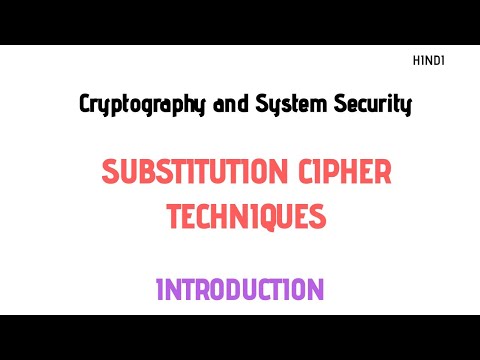 Substitution Cipher Techniques | Cryptography and System Security | Introduction in Hindi