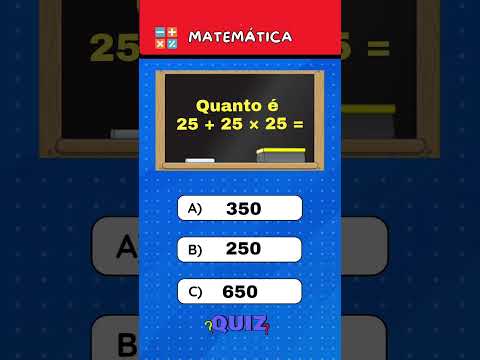 ✅ QUIZ DE MATEMÁTICA #matematica #matemática #matematika