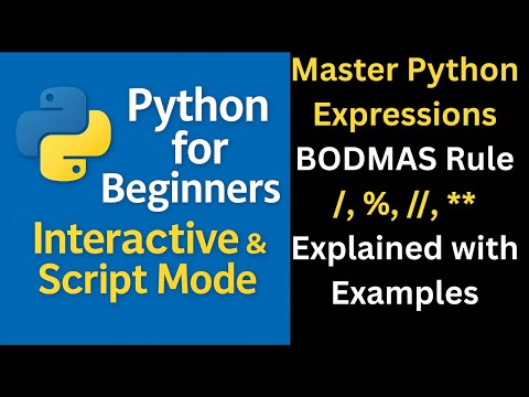 Precedence of Python Arithmetic Operators | BODMAS Rule with Examples for Beginners
