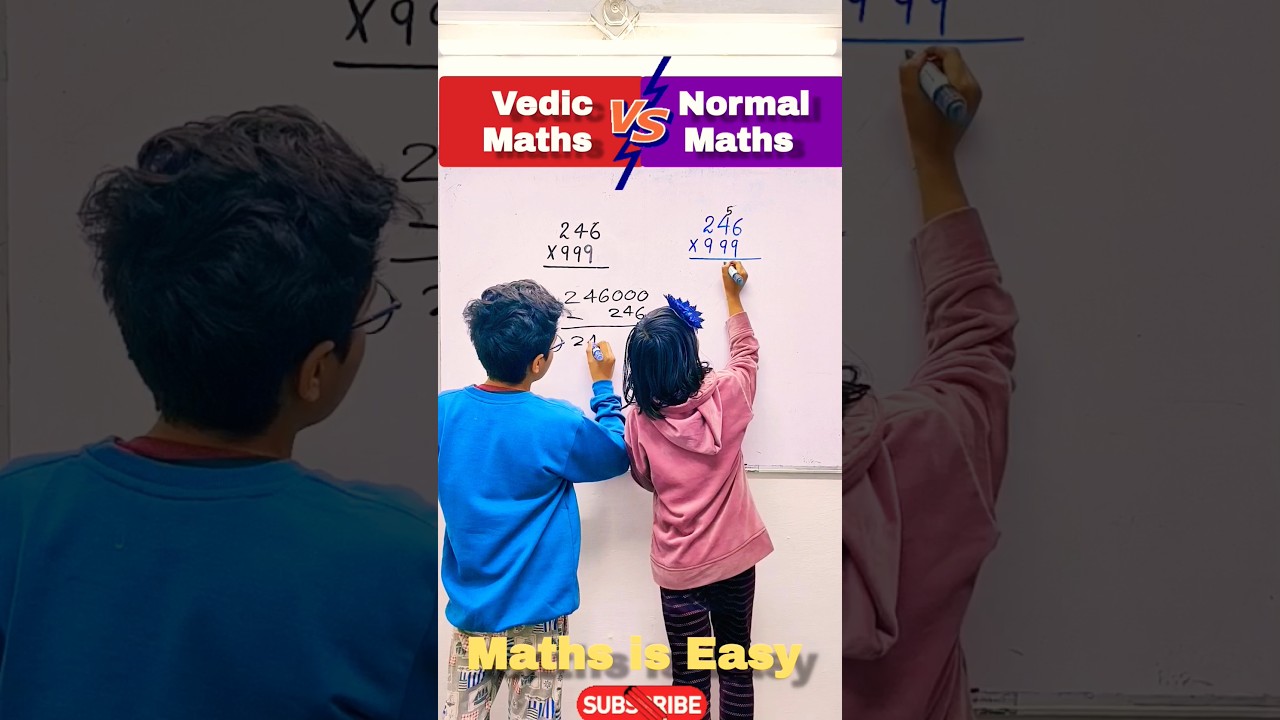 Vedic Maths vs Normal Maths 🧮 | Boost Your Speed & Accuracy! #Shorts