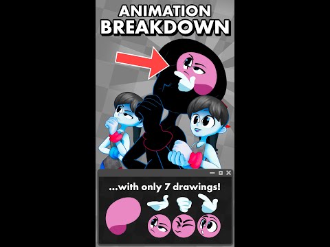 Animation Breakdown with only a few drawings! #shorts #3d #animation #tutorial