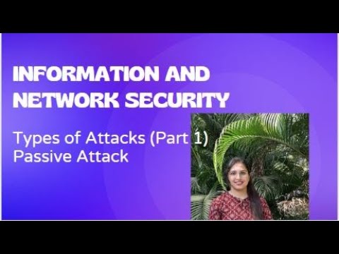 INFORMATION AND NETWORK SECURITY -TYPES OF ATTACKS(PART 1) PASSIVE ATTACK (IT AND CS LECTURE)