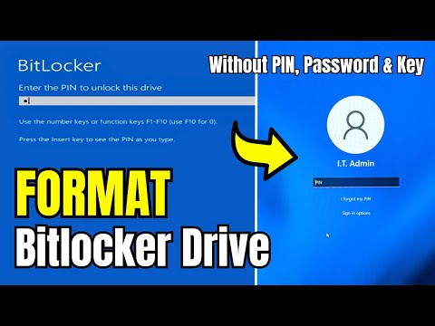 How to FORMAT Bitlocker Encrypted DISK Without KEY (2024) in Window 10/11