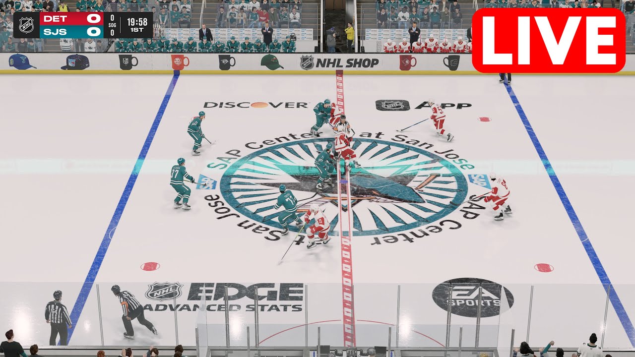 NHL 26 Simulation: Red Wings vs Sharks (Nov 2, 2025)