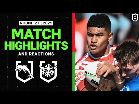 2025 NRL Match Highlights and Reactions | Dolphins v Raiders| Round 27
