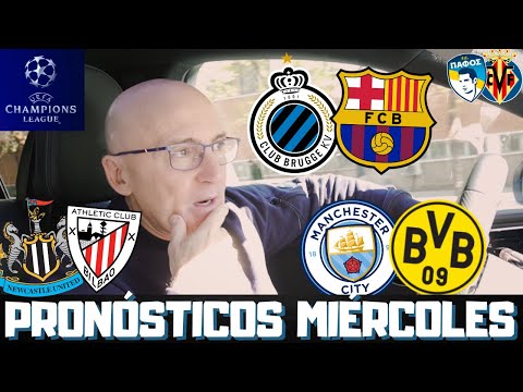BRUJAS vs BARCELONA, NEWCASTLE vs ATHLETIC CLUB, MANCHESTER CITY v DORTMUND... PRONÓSTICOS CHAMPIONS