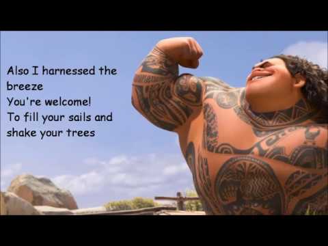 Moana - You're Welcome (Lyric Video) 🎶