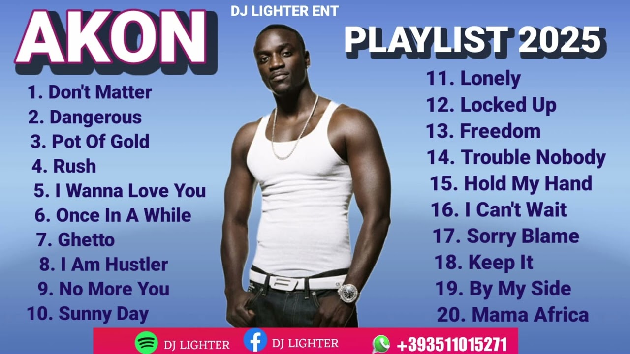 Akon Playlist 2025: R&B & Hip Hop Mix 🎶