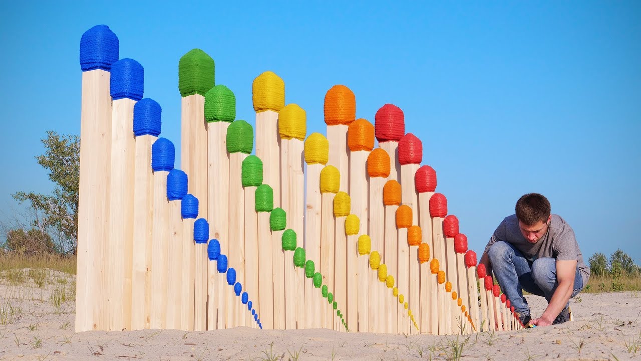 Epic Domino Chain Reaction Challenge 🔥