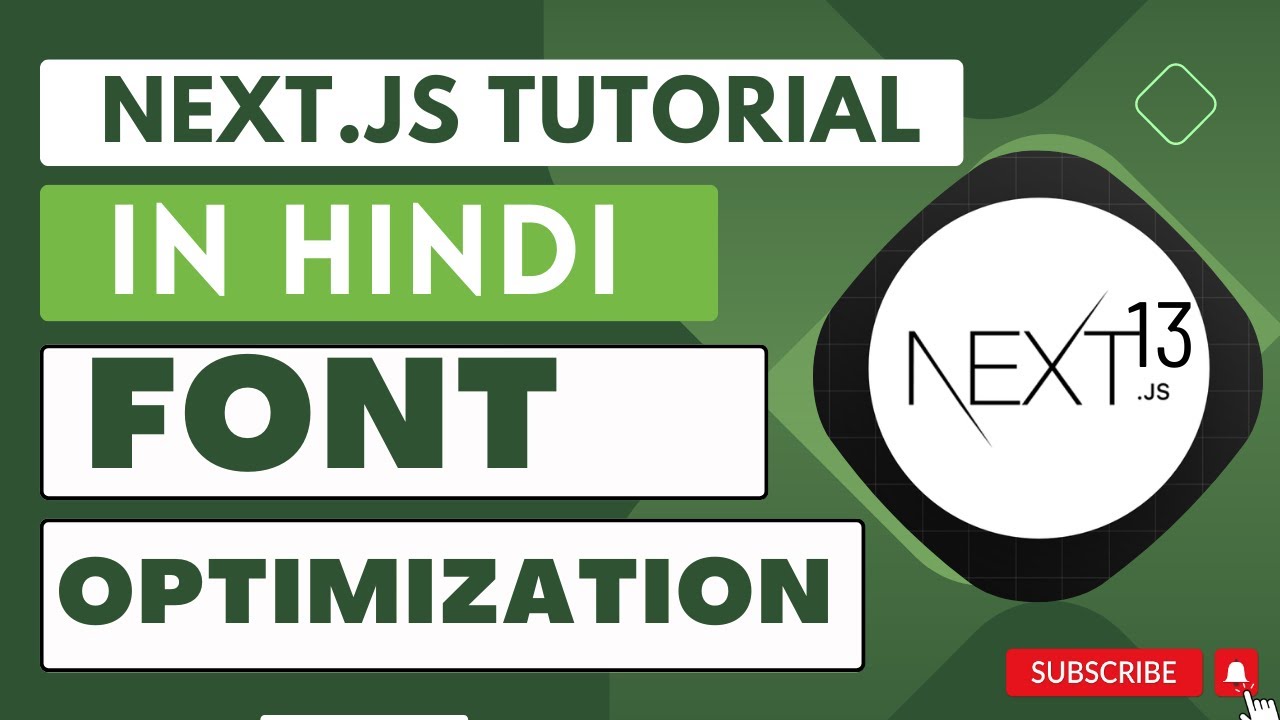 Next.js 13.4 Font Optimization Hindi Tutorial 📖