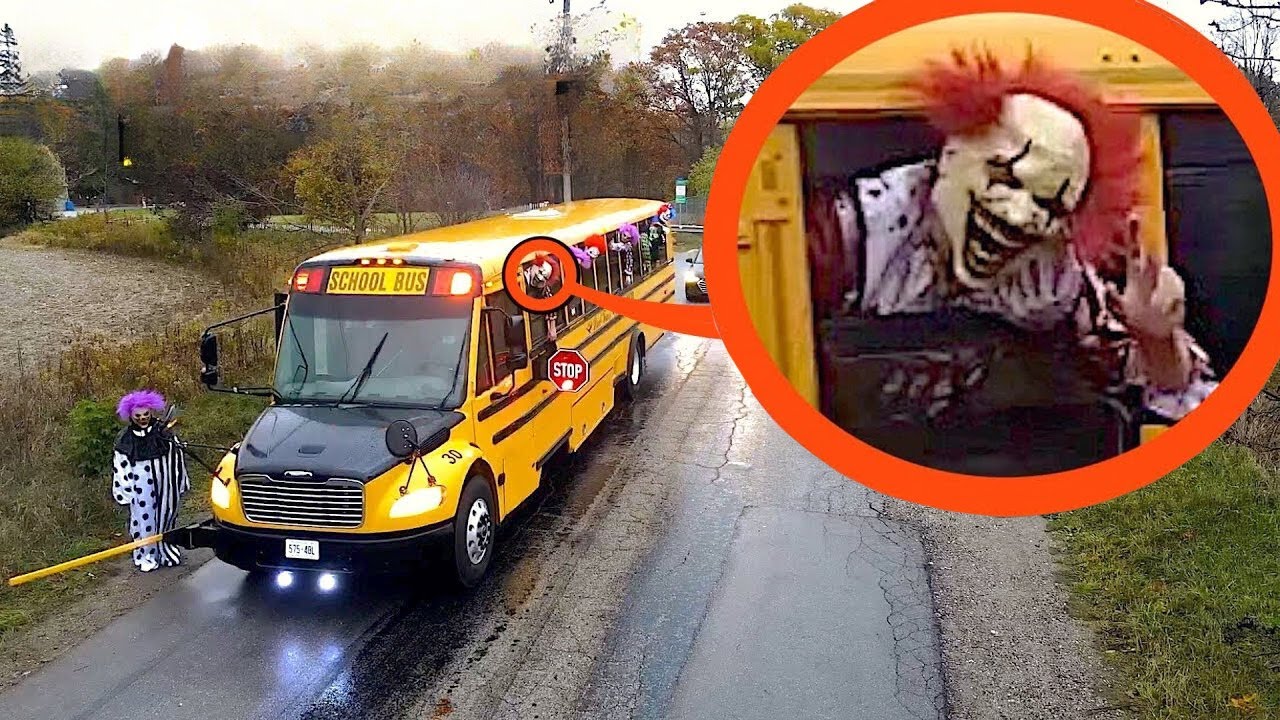 Warning: Clown School Bus Ahead! 🚍