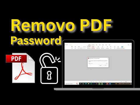How to remove password from PDF file on laptop