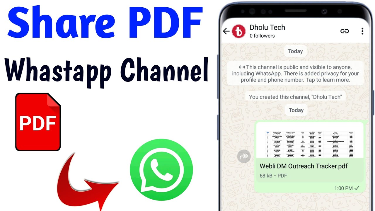 WhatsApp Channel में PDF कैसे भेजें | PDF शेयर करने का आसान तरीका