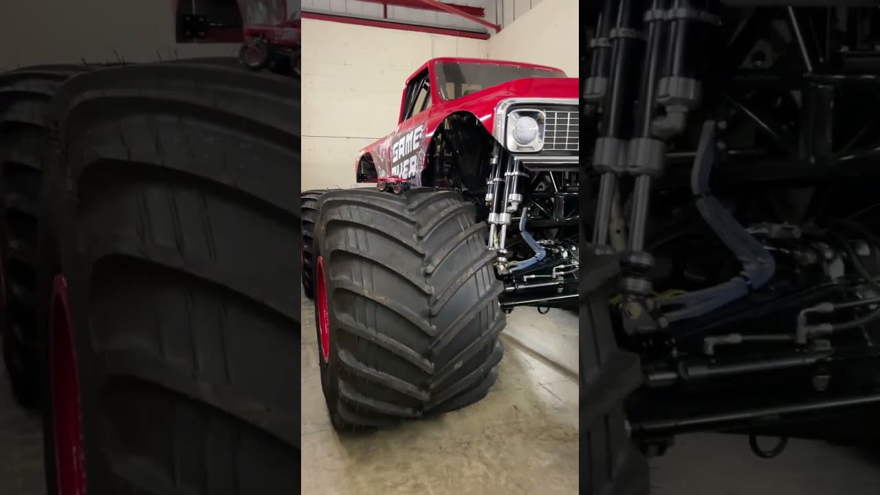Mini 1/24th RC Monster Truck vs Real Monster Truck 🚗