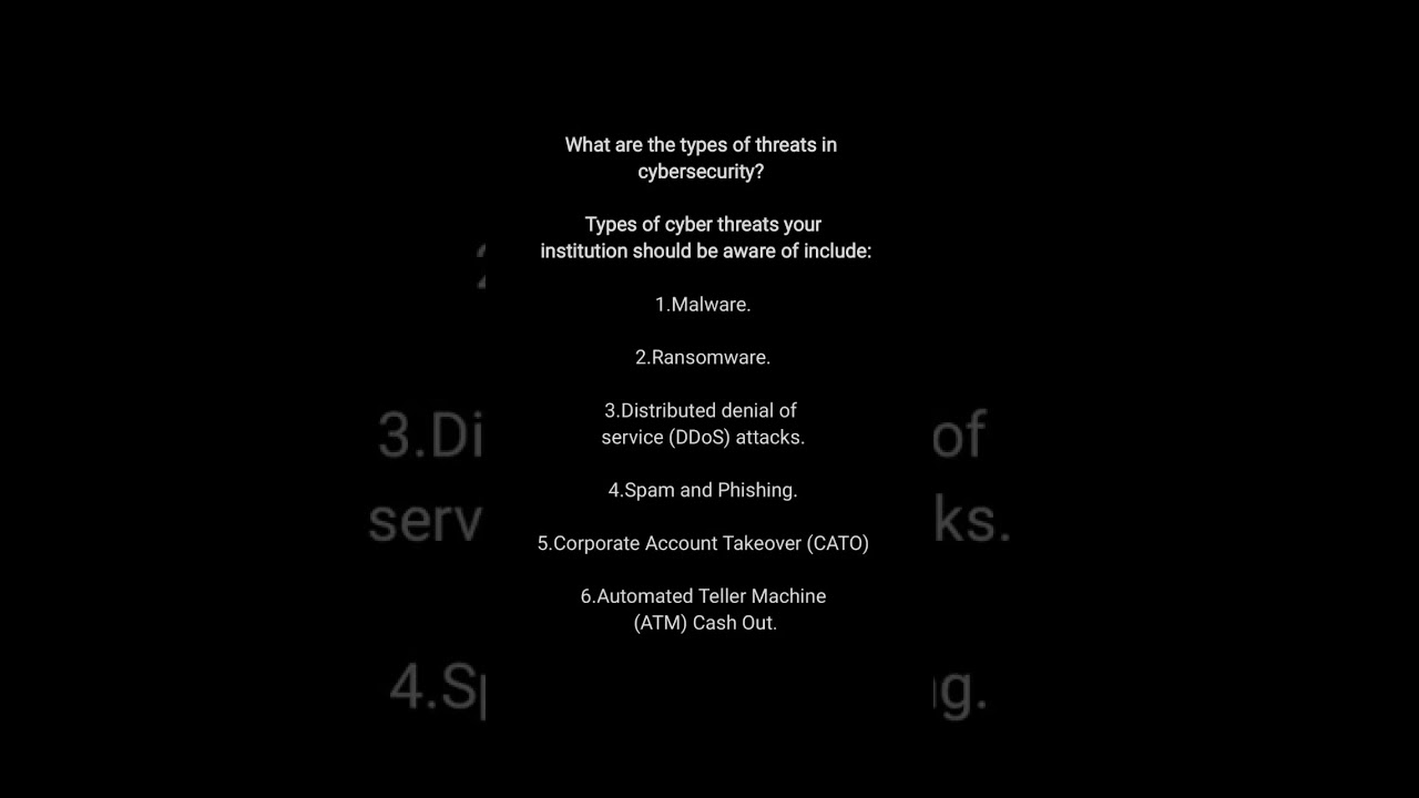 Understanding the Top Types of Cybersecurity Threats 🔒