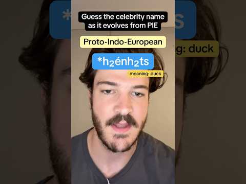 Guess the celeb name as it evolves #linguistics #history #language #etymology