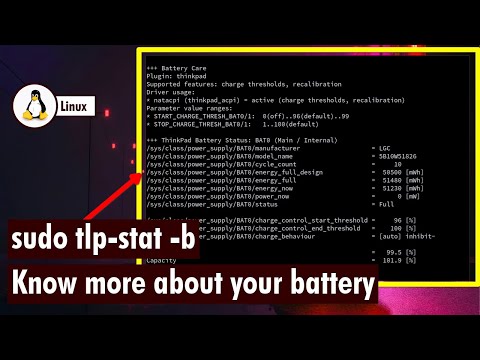 Know more about your battery using tlp