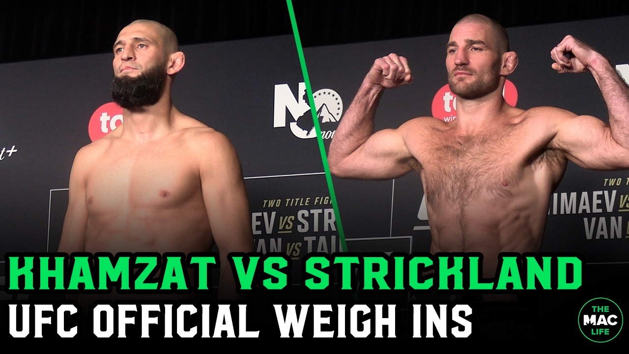 Khamzat Chimaev vs. Sean Strickland Official Weigh In
