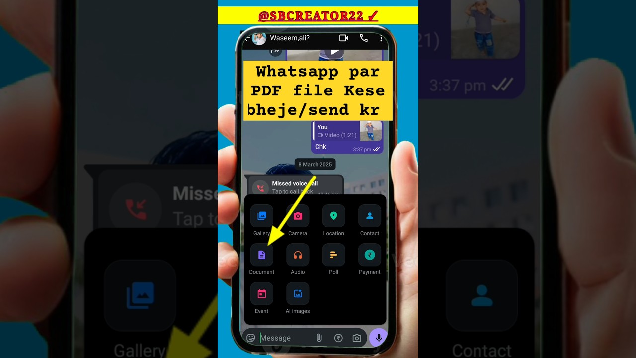 Easily Send PDF Files on WhatsApp π | Step-by-Step Guide