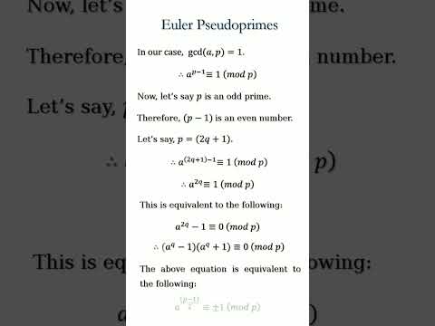 What are Euler pseudoprimes?