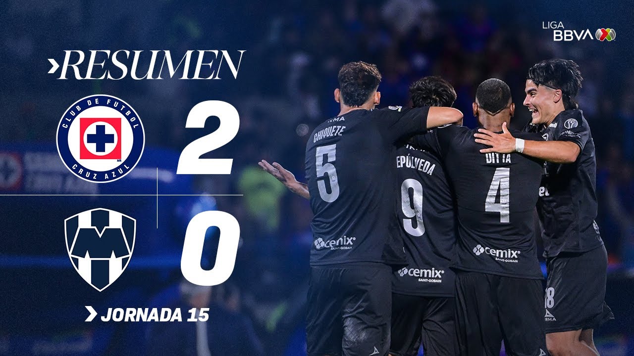 Cruz Azul 2-0 Monterrey | La Máquina Continúa Imparable en CU y Domina a Rayados en la J15 ⚽