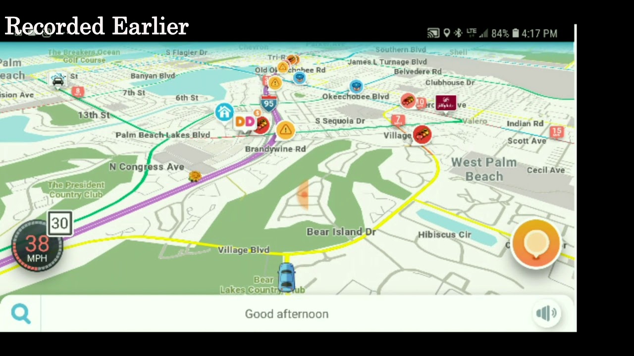 Waze GPS in Thunderstorm | West Palm Beach 🌩️