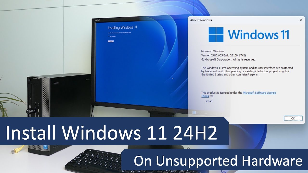 Install Windows 11 24H2 on Unsupported Hardware in 24H