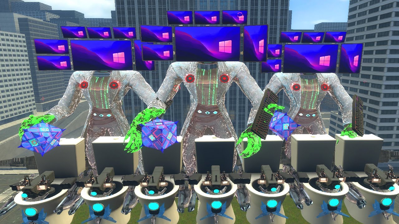 Epic Showdown: Fanmade G-Man, G-Toilet & MK3 vs New Titan & PC Man in Garry's Mod ๐