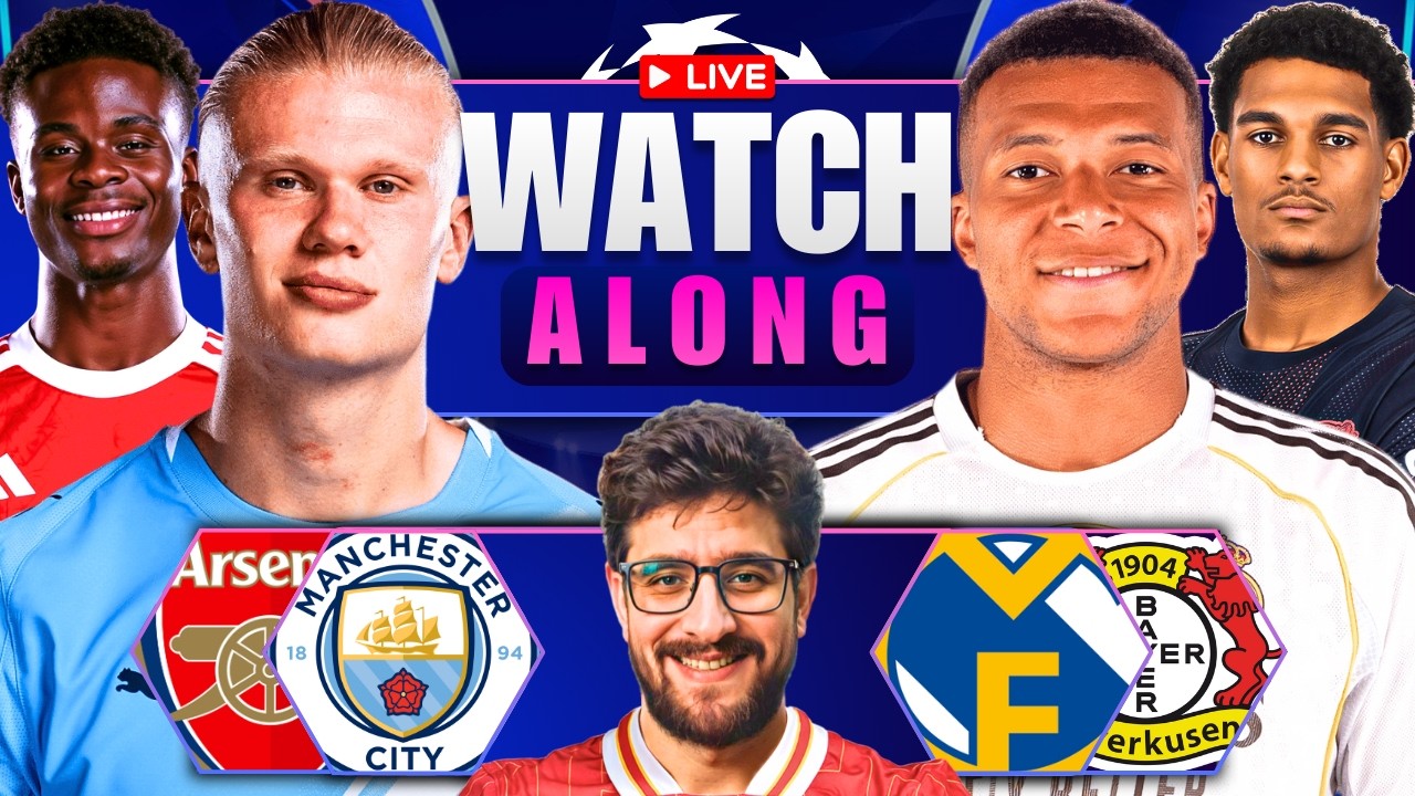 ARSENAL VS LEVERKUSEN & MANCHESTER CITY VS REAL MADRID LIVE STREAM WATCHALONG! CHAMPIONS LEAGUE!