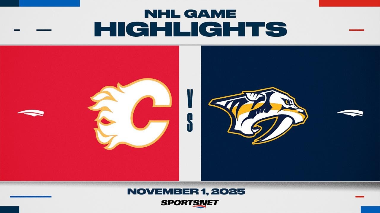 NHL Highlights: Flames vs. Predators (Nov 1, 2025) โ Bunting's Big Night & Sarosโ Stellar Save ๐