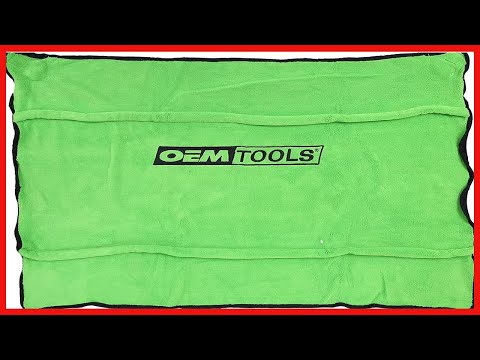 Bon produit - OEMTOOLS 24899 Housse de garde-boue en polaire douce, tapis de travail vert, protecte