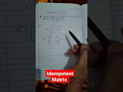 Idempotent Matrix đĨ #matrixclass12 #shortvideo #mathstricks