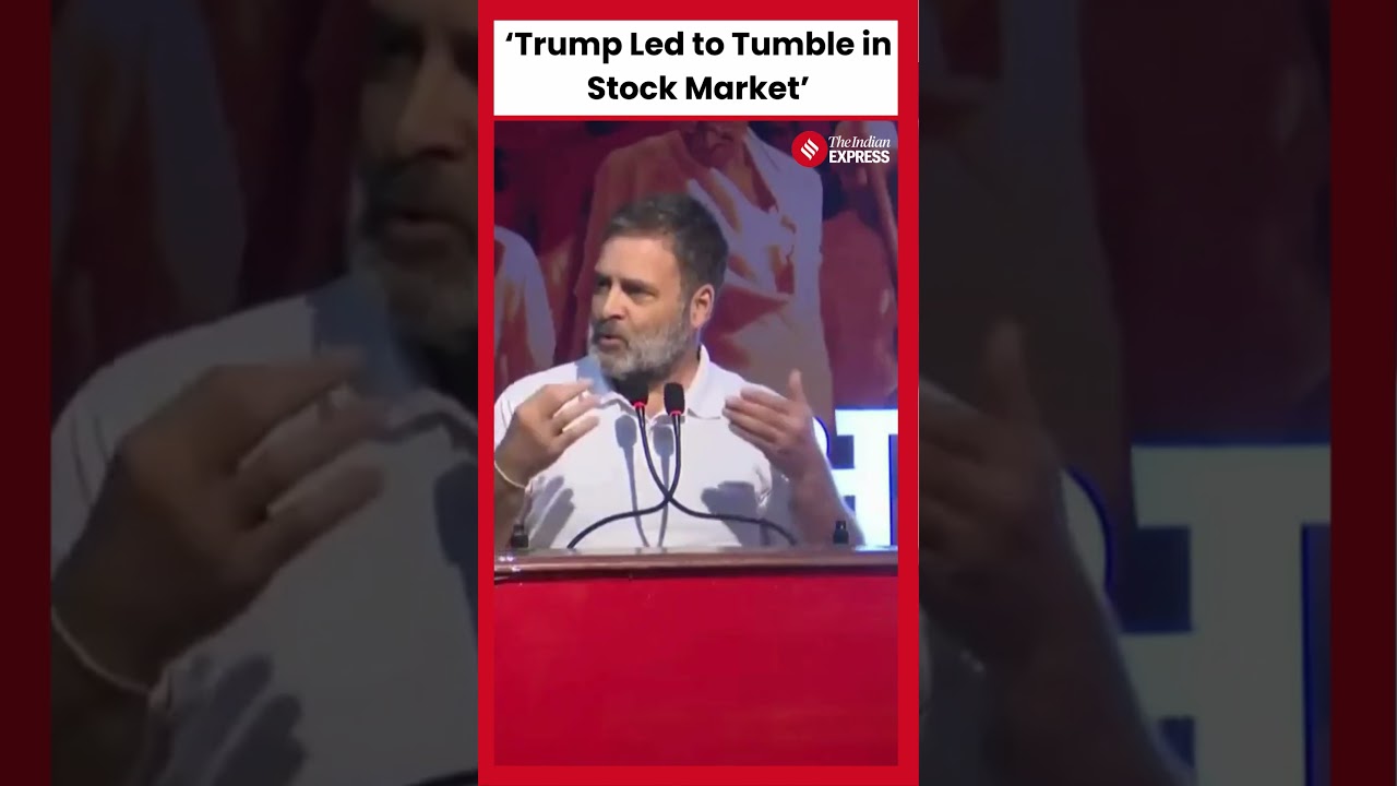 Rahul Gandhi Blames Trump for Stock Market Drop 📉