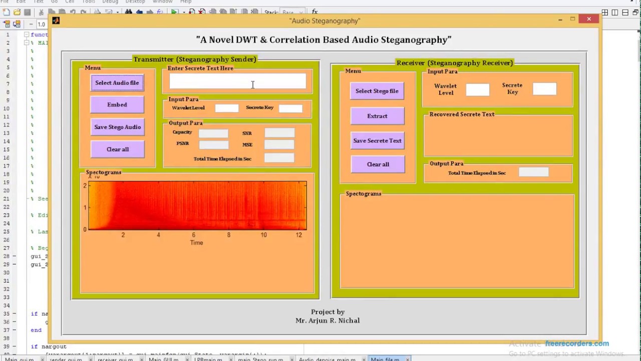 MATLAB DWT Audio Steganography with GUI π‘