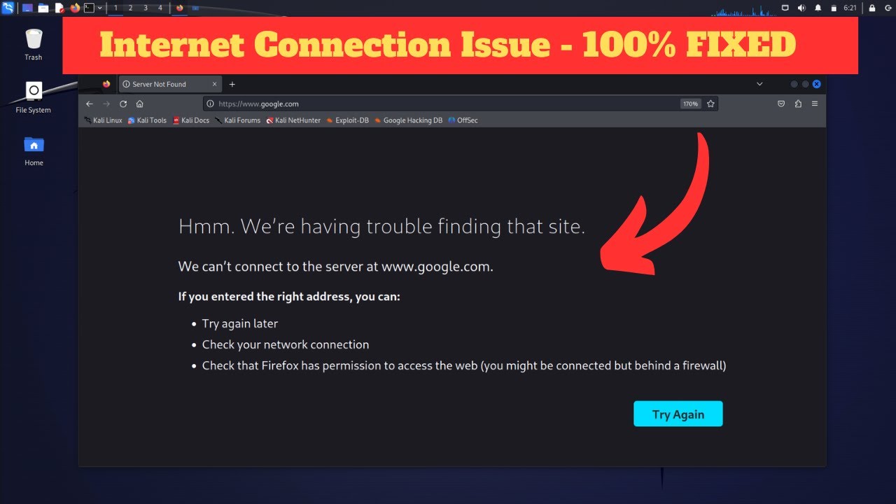 How to Fix Internet Connection Issue on Kali Linux