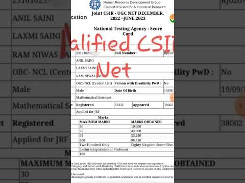 csir net mathematics result #csir #maths #exam #motivation#ytshorts #viral