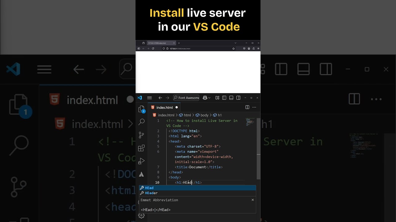 Install Live Server in VS Code 2025 🚀