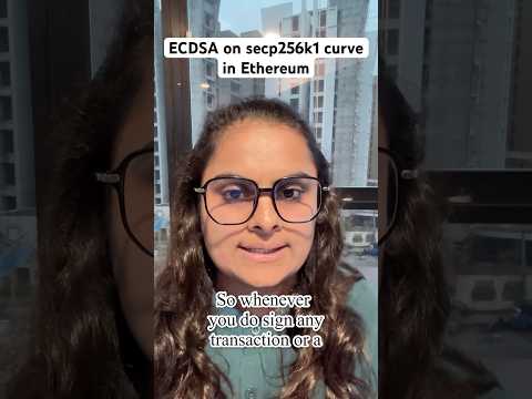 ECDSA on secp256k1 curve #ethereum #cryptography #signature #wallet #metamask #alchemy #shorts