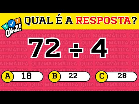 Quiz de Matemática - MULTIPLICAÇÃO E DIVISÃO🚨SOMENTE 1% ACERTA TODAS! 🚨
