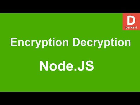 Encryption and Decryption in Node.js