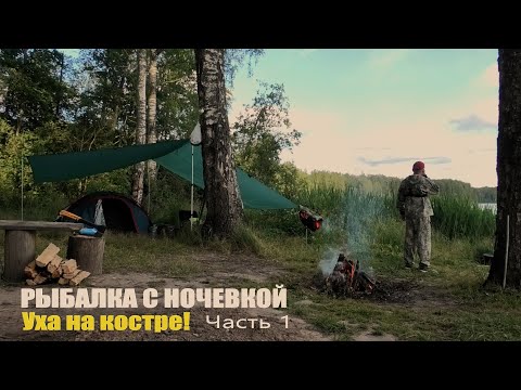 РЫБАЛКА С НОЧЕВКОЙ! УХА НА КОСТРЕ! ЧАСТЬ 1