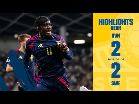 Delad pott i VM-kvalpremiären | Highlights Slovenien – Sverige 2-2